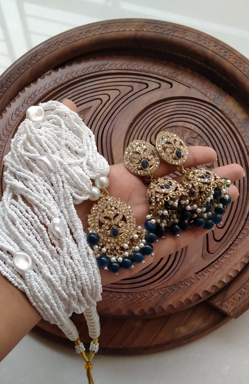 Indian Antique Jumma With Mala Set