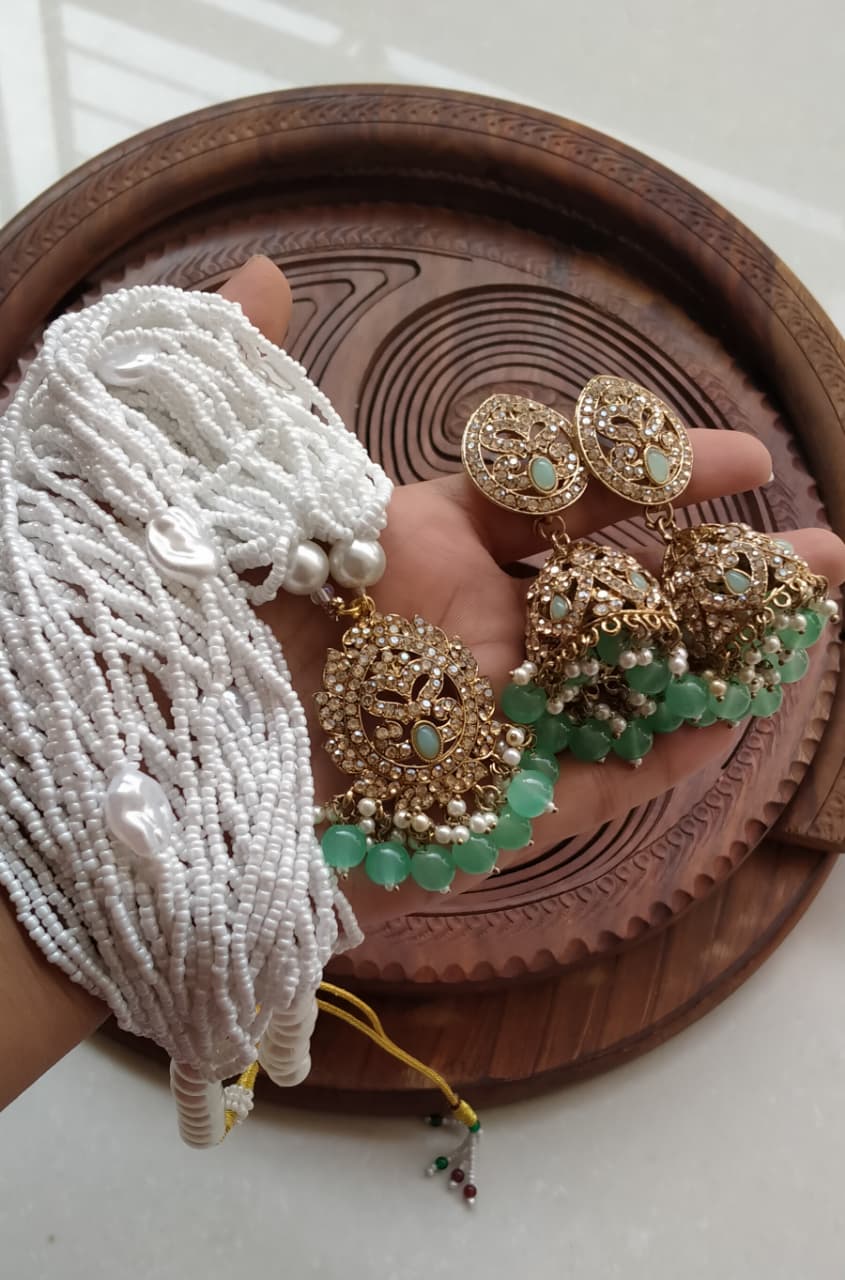 Indian Antique Jumma With Mala Set