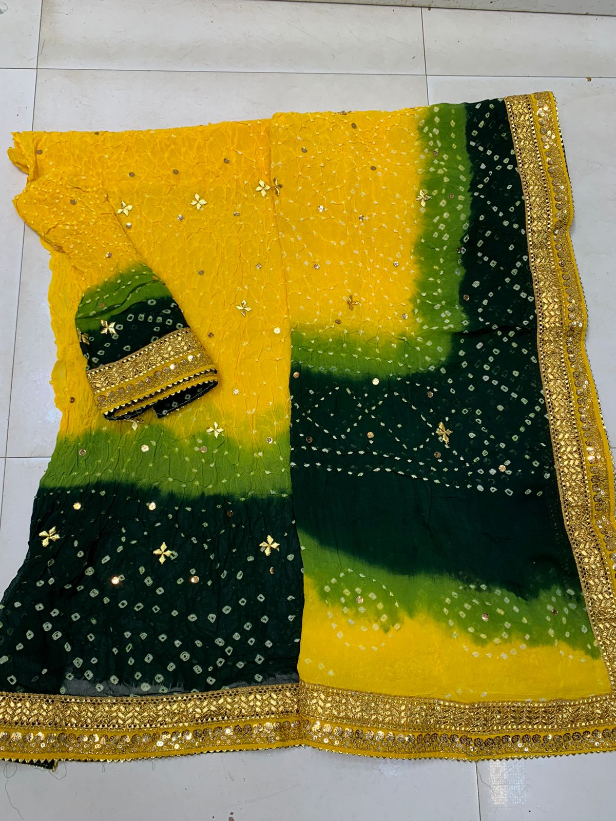 Chiffon Chundri Gotta Work Shirt Duppatta