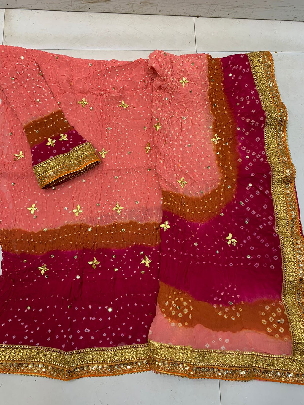 Chiffon Chundri Gotta Work Shirt Duppatta