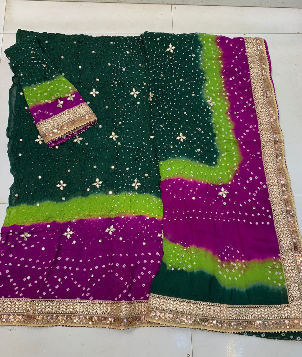 Chiffon Chundri Gotta Work Shirt Duppatta