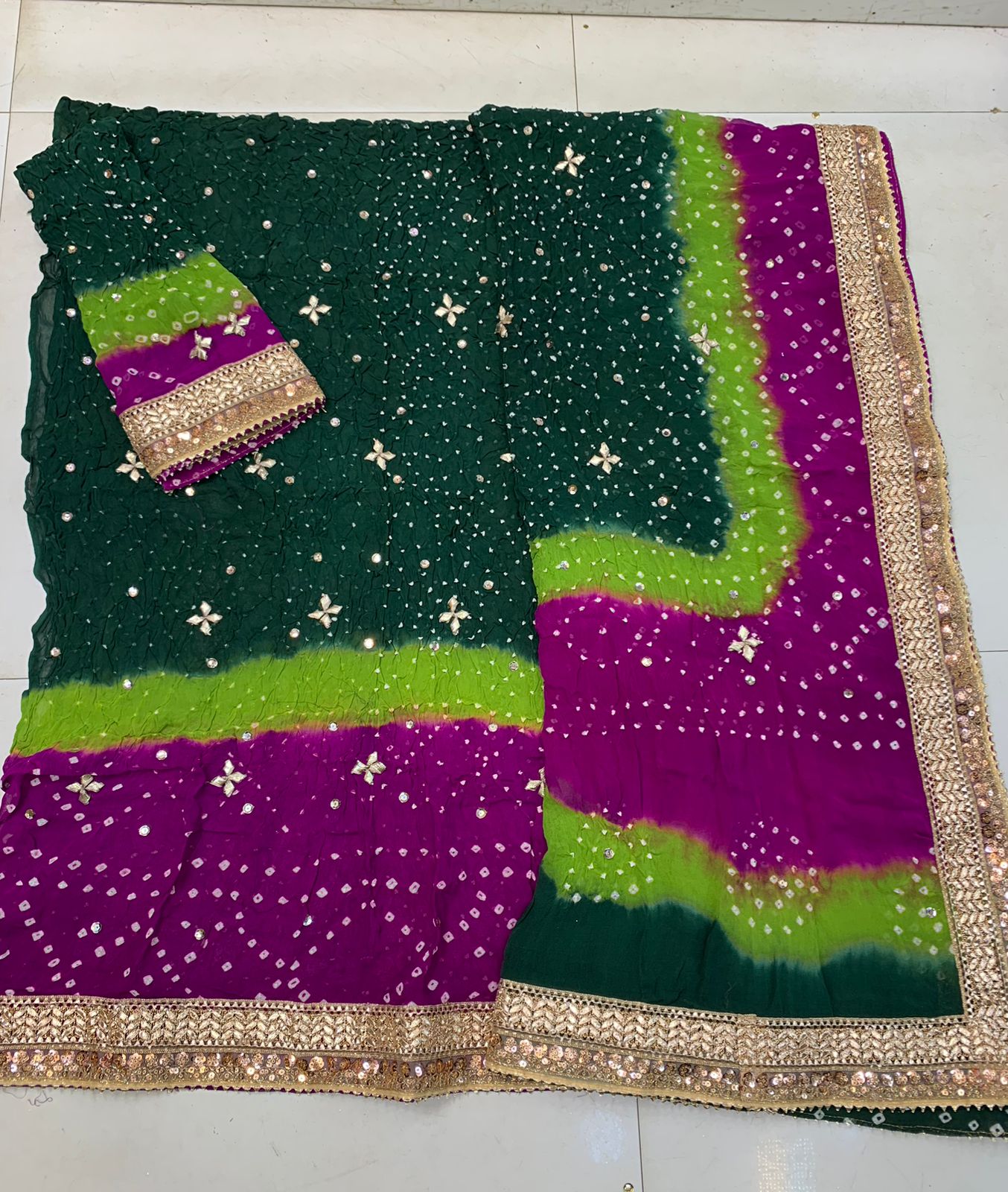 Chiffon Chundri Gotta Work Shirt Duppatta