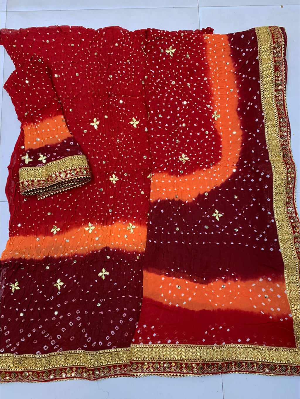 Chiffon Chundri Gotta Work Shirt Duppatta