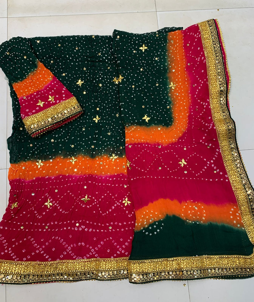 Chiffon Chundri Gotta Work Shirt Duppatta