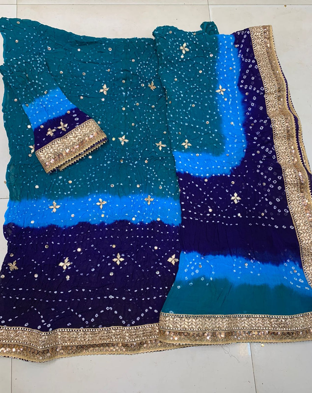 Chiffon Chundri Gotta Work Shirt Duppatta