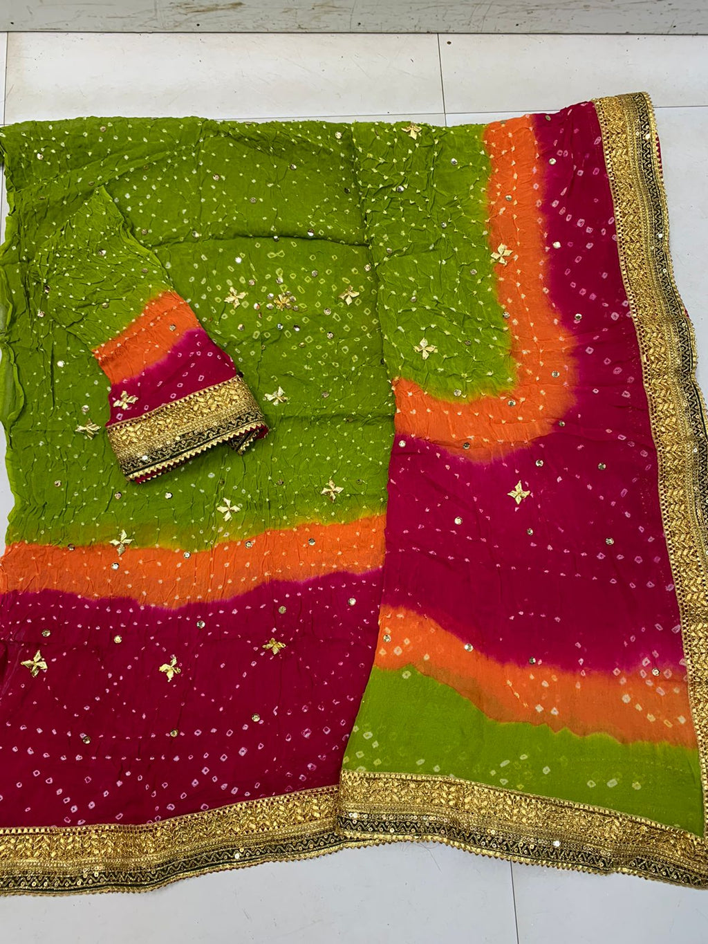 Chiffon Chundri Gotta Work Shirt Duppatta