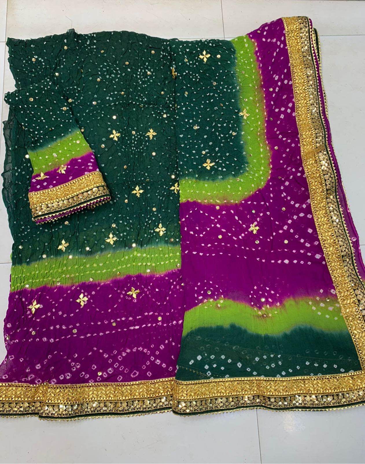 Chiffon Chundri Gotta Work Shirt Duppatta