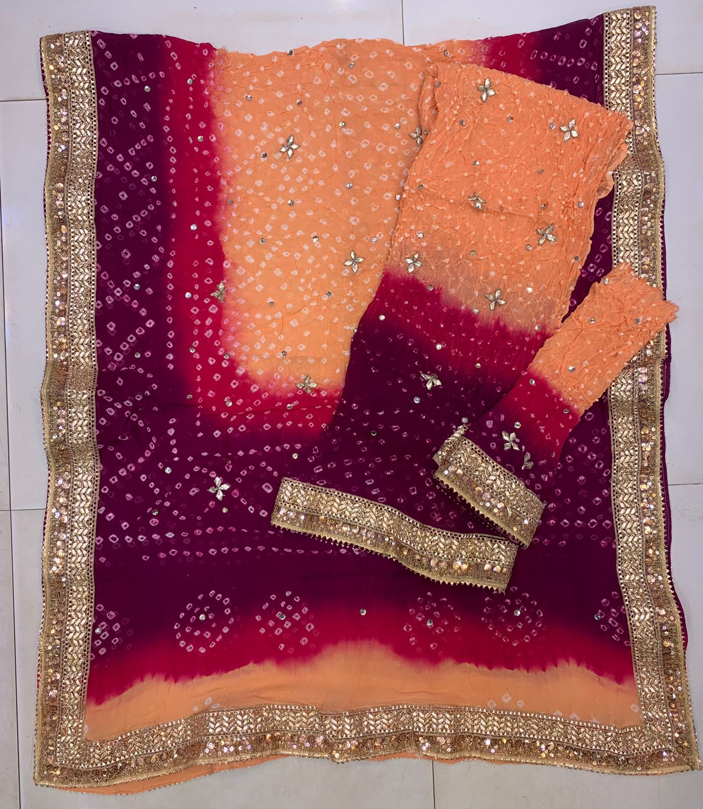 Chiffon Chundri Gotta Work Shirt Duppatta