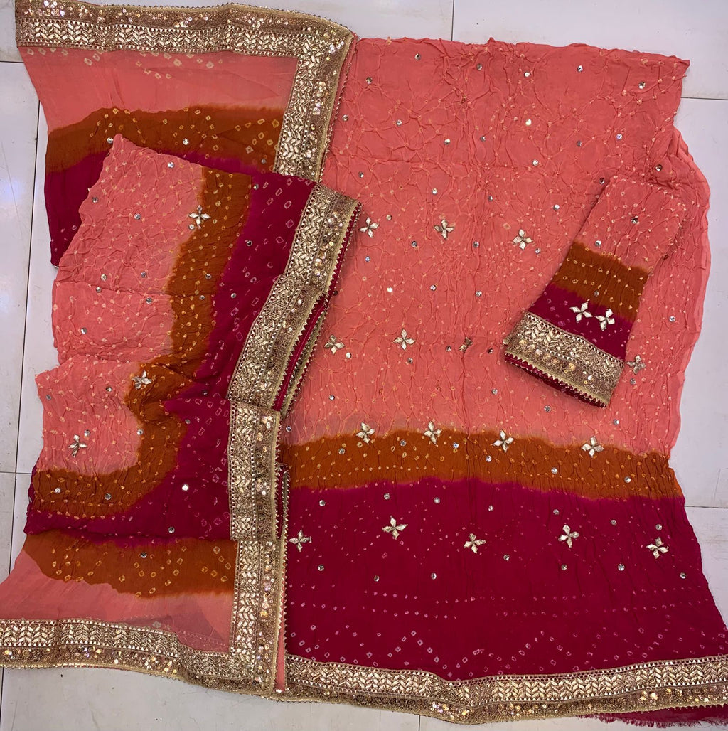 Chiffon Chundri Gotta Work Shirt Duppatta