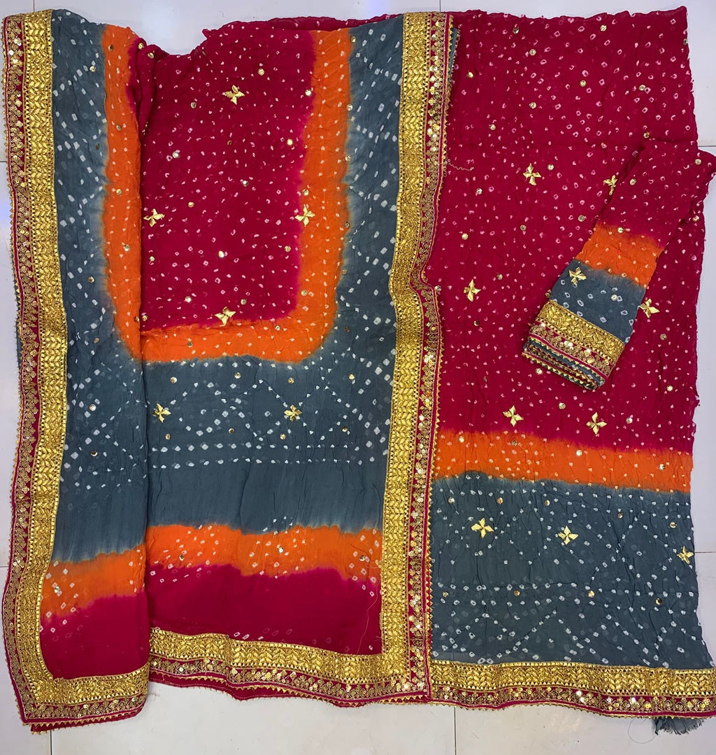 Chiffon Chundri Gotta Work Shirt Duppatta