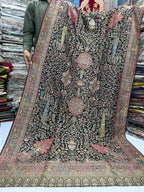 Pure Pashmina Kani Zari Mughalia Design Full Size Shawls
