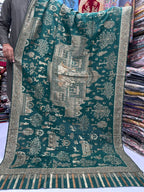 Pure Pashmina Kani Zari Mughalia Design Full Size Shawls