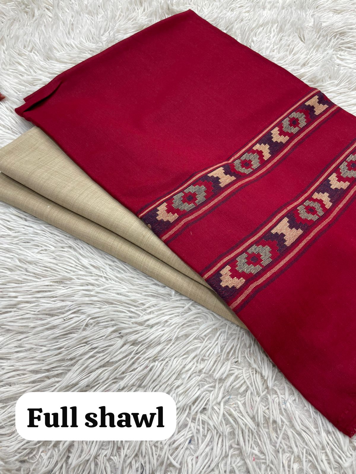 Pashmina 3 Pcs Suit With Kani Full Size Shawal