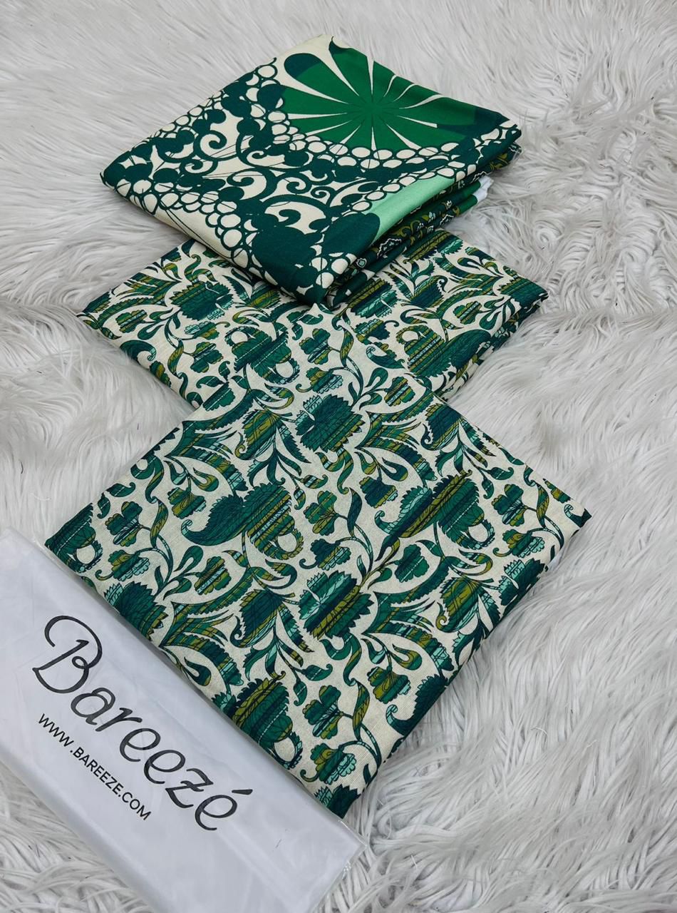 Bareezze 3 Pcs Unstitched