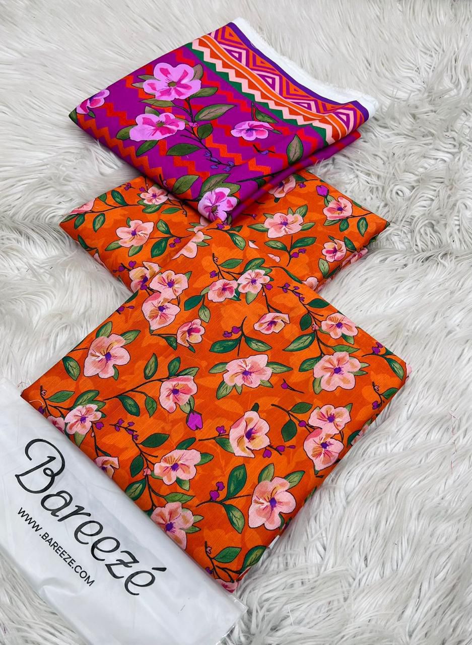 Bareezze 3 Pcs Unstitched