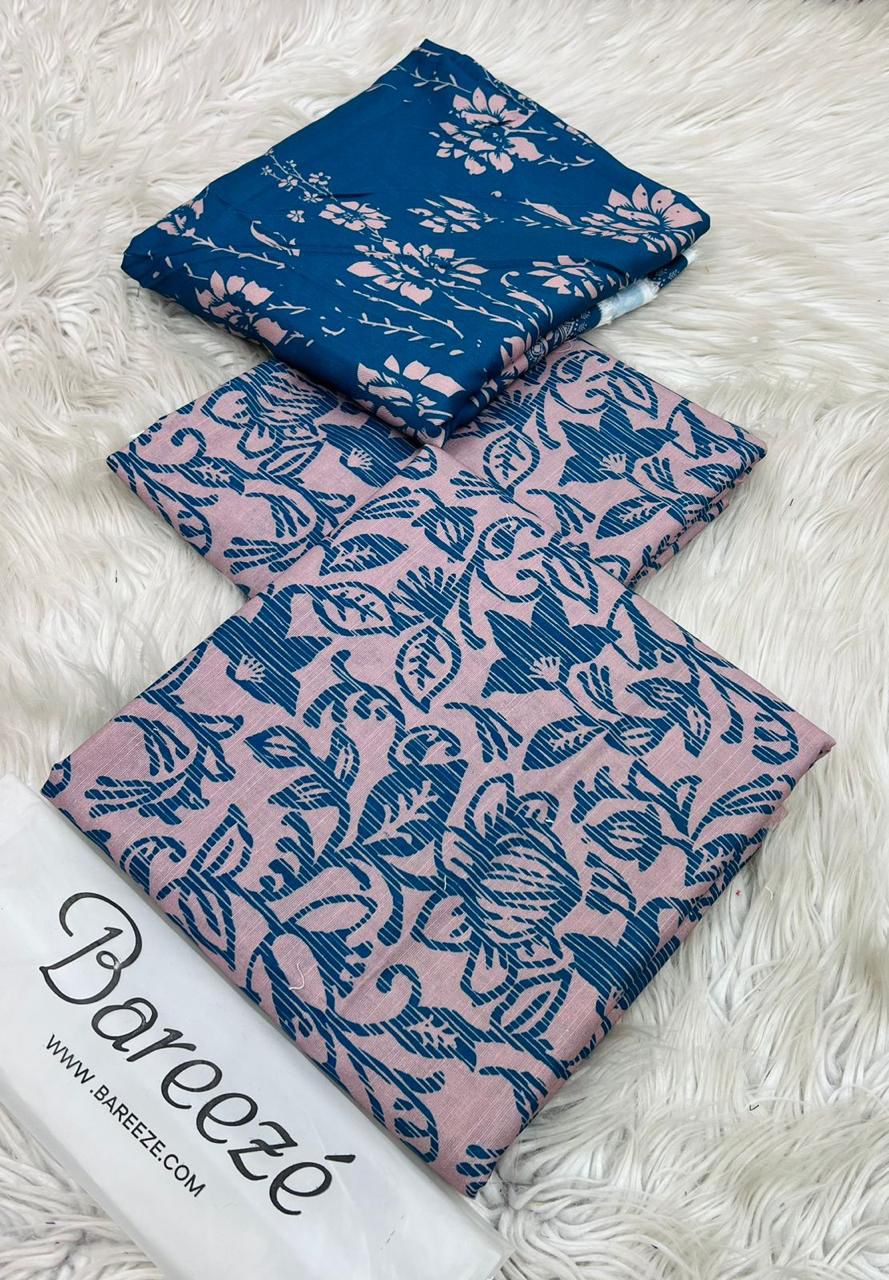 Bareezze 3 Pcs Unstitched
