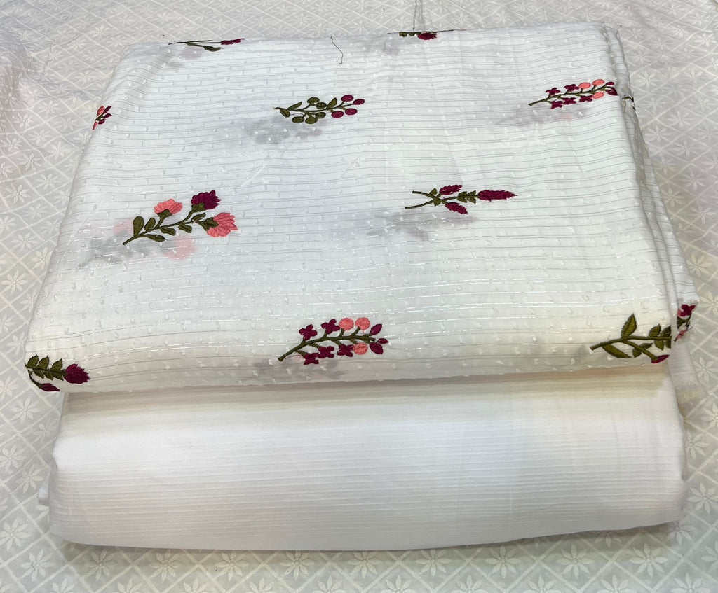 New Broshia Embroidered Shirt with Same Trouser – 2 Piece Suit