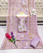 New Palachi Velvet Collection 3 Pcs Dress With  Shirt Dupata & Trouser