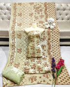 New Palachi Velvet Collection 3 Pcs Dress With  Shirt Dupata & Trouser