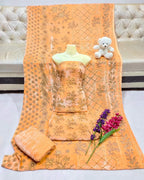 New Palachi Velvet Collection 3 Pcs Dress With  Shirt Dupata & Trouser