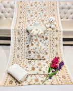 New Palachi Velvet Collection 3 Pcs Dress With  Shirt Dupata & Trouser