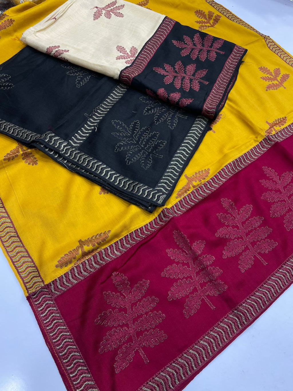 New Arrival Fine Pashmina Kashmiri Embroidery Full Size Shawls