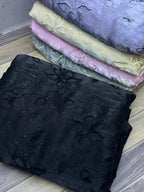 Korean Sheesha Silk Fabric Cutwork Embroided
