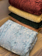 Korean Sheesha Silk Fabric Cutwork Embroided