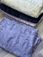 Korean Sheesha Silk Fabric Cutwork Embroided