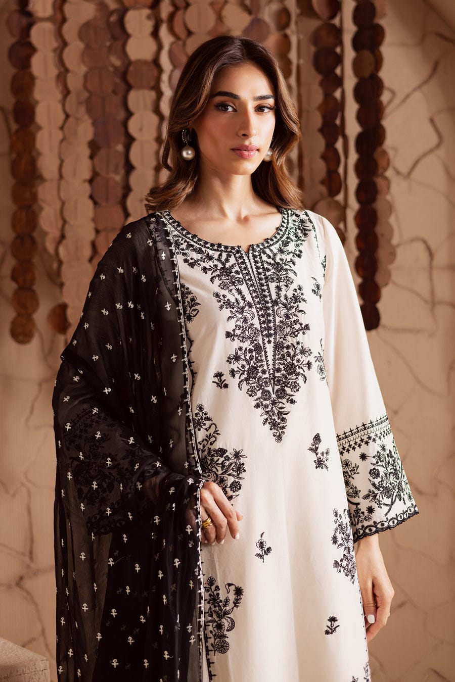 WHITE PEARL EMBROIDERED 3 Pcs