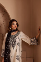 WHITE PEARL EMBROIDERED 3 Pcs