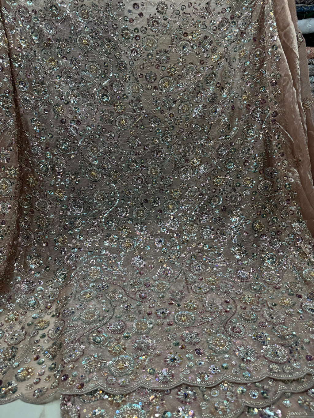 New Crystal Silk Cutdana 3 Pcs  Suit