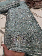 New Crystal Silk Cutdana 3 Pcs  Suit