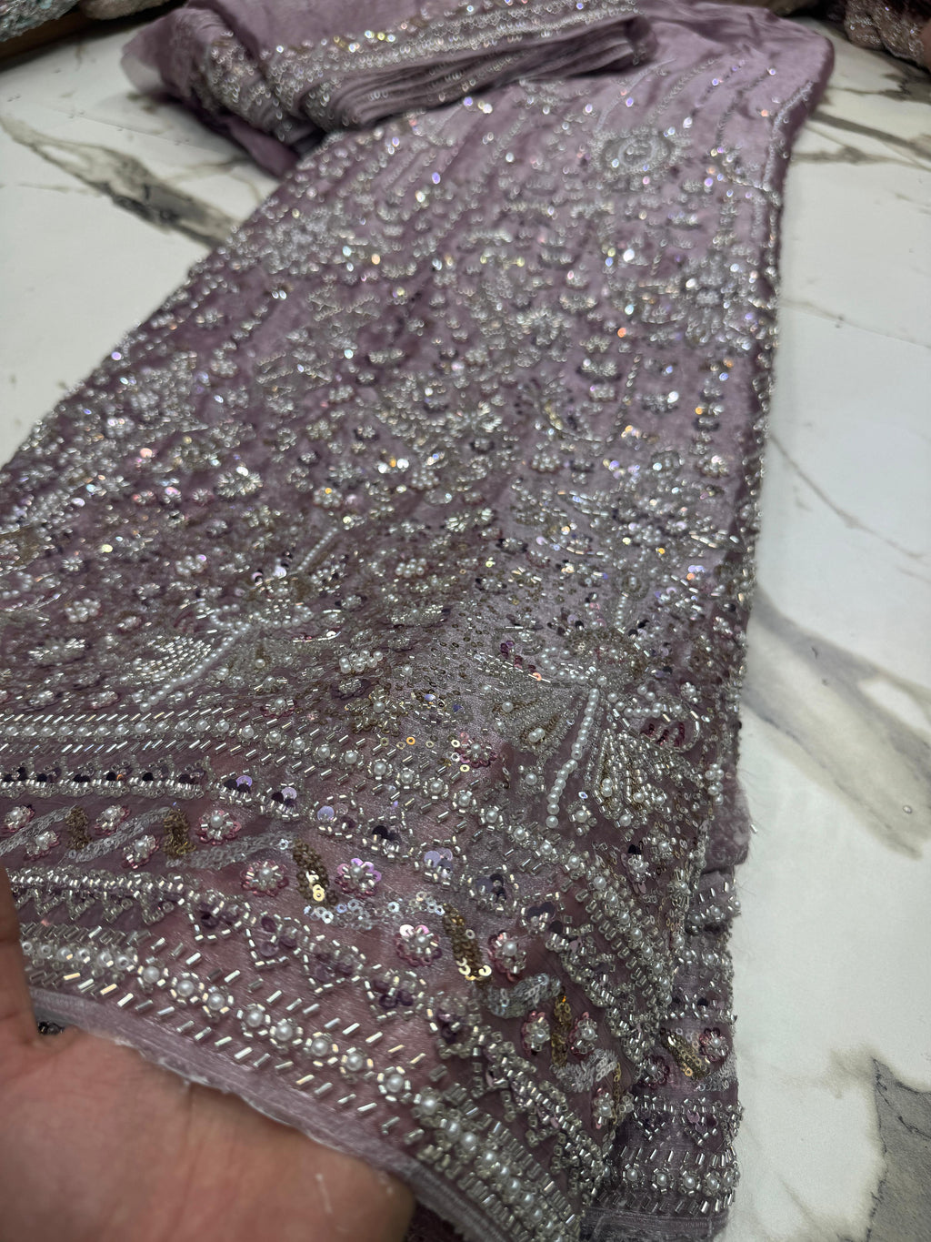 New Crystal Silk Cutdana 3 Pcs  Suit