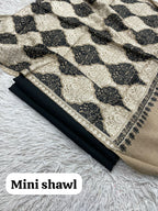Pashmina 3 Pcs Suit With Embroidered Mini Shawl