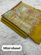 New Design Pashmina 3 Pcs Suit With Embroidered Mini Shawl