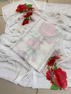 Soft Bhamber Chiffon Mukesh Work With Digital Floral Print Shirt  Dupatta 2 Pcs Dress