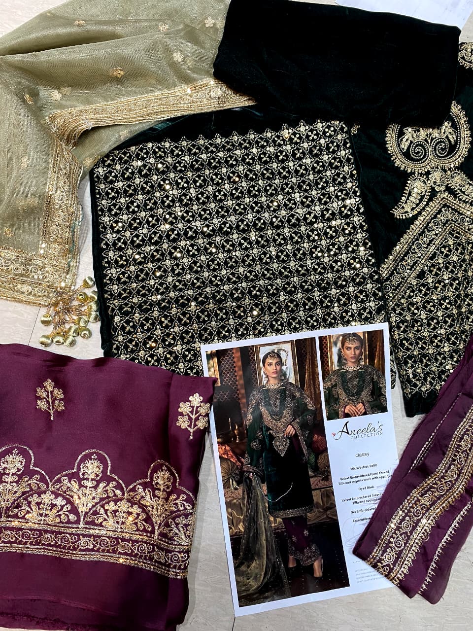 Aneelas Luxury Velvet Dress