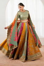 Baroque Luxury Formal Bridal  Wedding Collection- Special Lehenga Choli For Mehndi Events