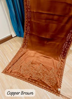 VELVET LASER CUTWORK SHAWLS