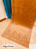 VELVET LASER CUTWORK SHAWLS