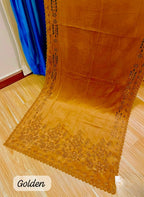VELVET LASER CUTWORK SHAWLS