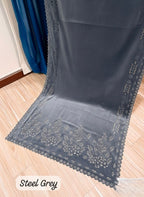 VELVET LASER CUTWORK SHAWLS
