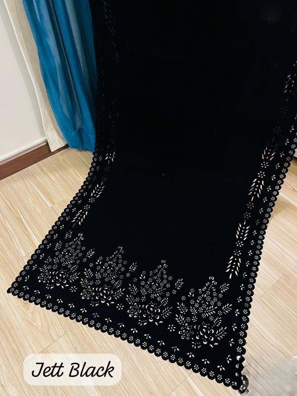 VELVET LASER CUTWORK SHAWLS