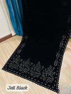 VELVET LASER CUTWORK SHAWLS