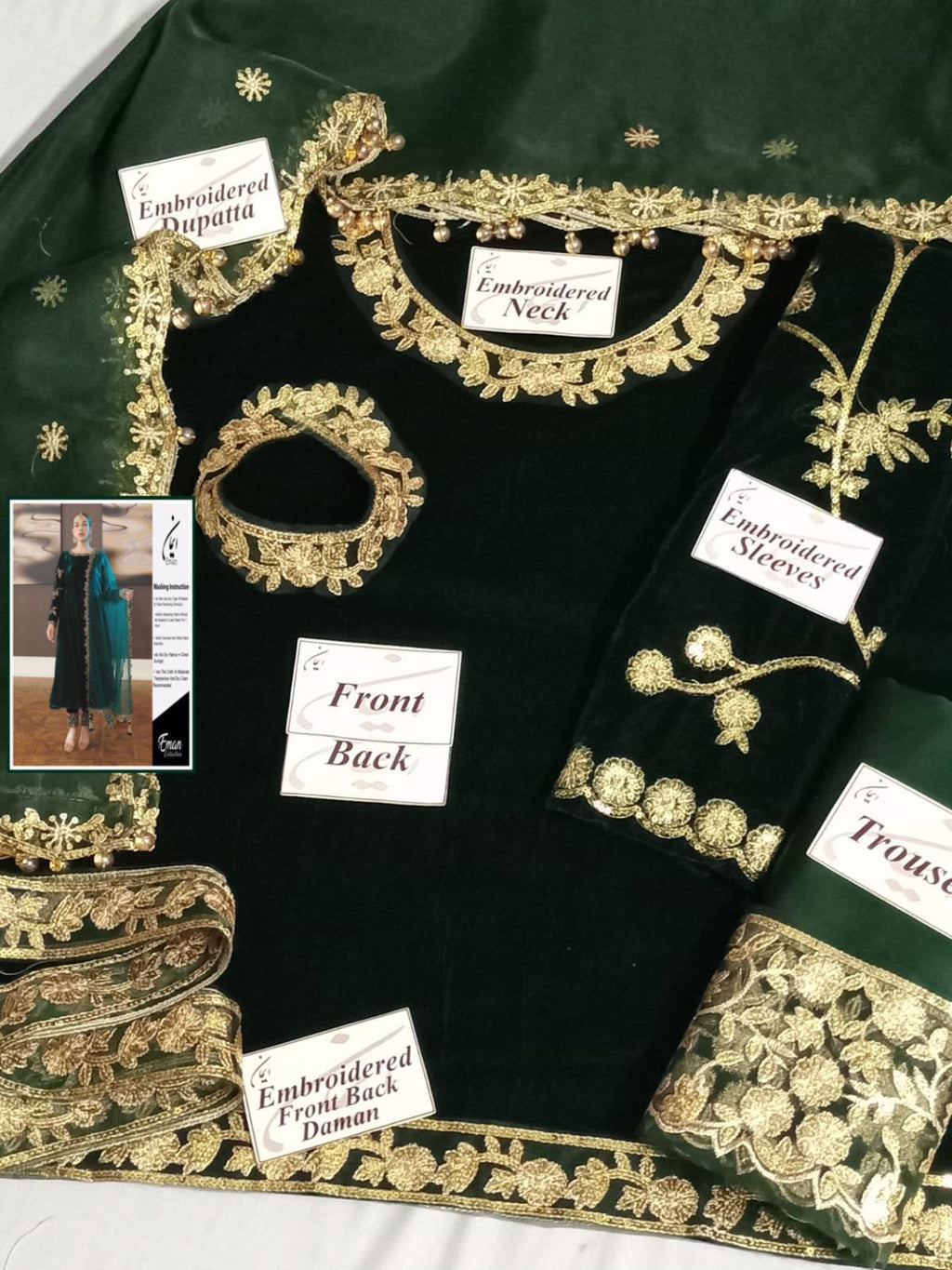 GULNAAZ KHAN VELVET UNSTITCH