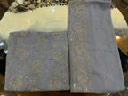 New Design Pure Chiffon Bareeze Fancy Embroidery With Crystal Stones & Embroidered Dupatta
