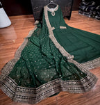 New Arrival  Chiffon Embroidered Flairy Maxi With  Embroidered Chiffon Dupta & Silk Trouser