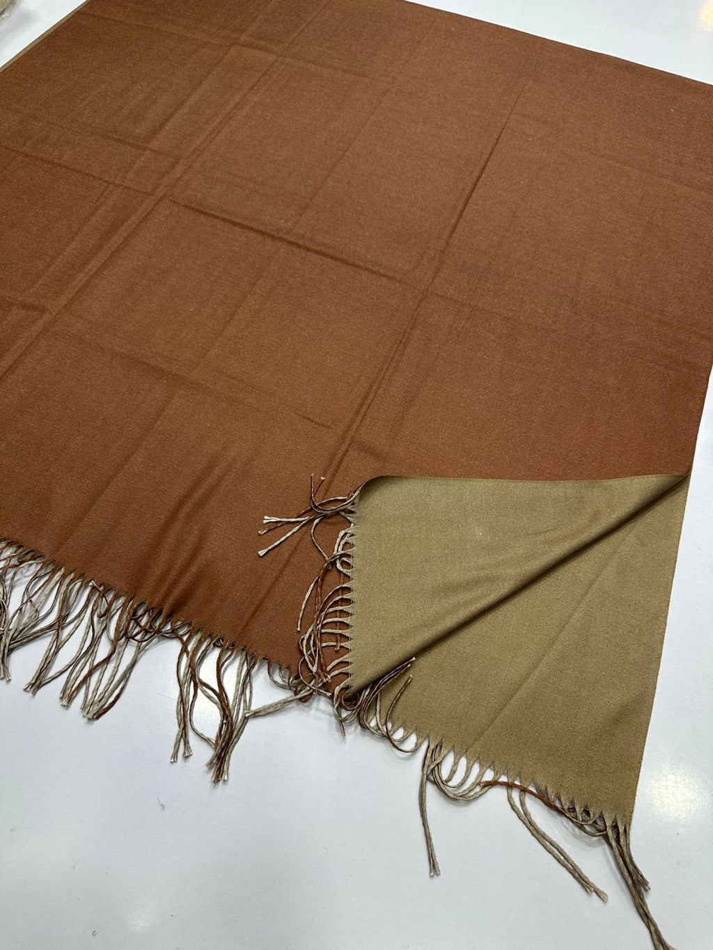 Fine pashmina soft wool reversible full size shawls