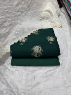 3 Pcs Embroidered Irish Cotton Shirt & Cotton Trouser With Lawn Duppata